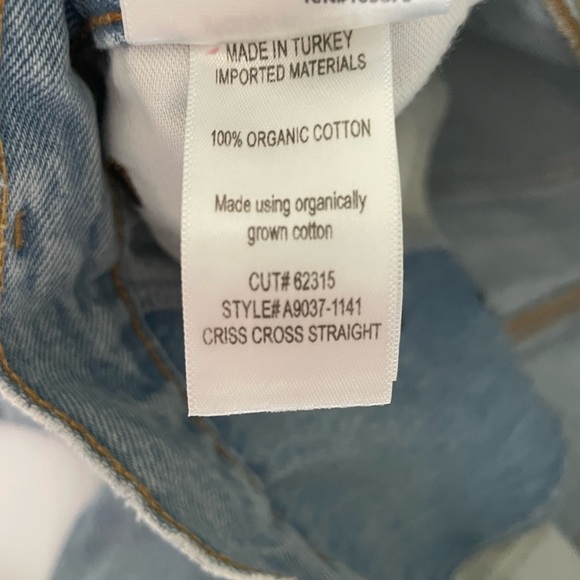 AGOLDE Criss Cross straight leg jeans size 33 - Picture 5 of 7